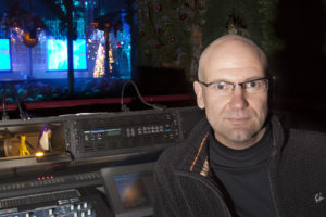 Steve Brodie at digital mixing desk